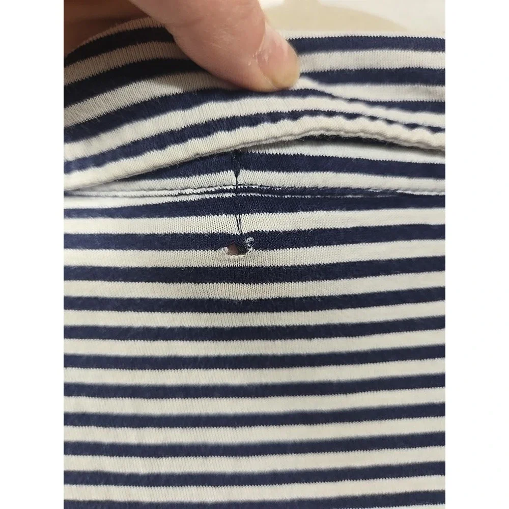 Vintage Polo‎ Ralph Lauren Polo Short Shirt Men's L Navy White 1/4 Zip Striped